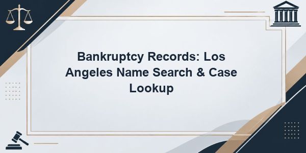 Bankruptcy Records: Los Angeles Name Search & Case Lookup