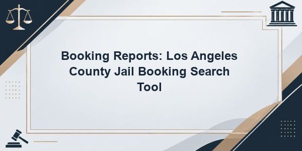 Booking Reports: Los Angeles County Jail Booking Search Tool