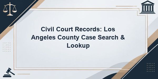 Civil Court Records: Los Angeles County Case Search & Lookup