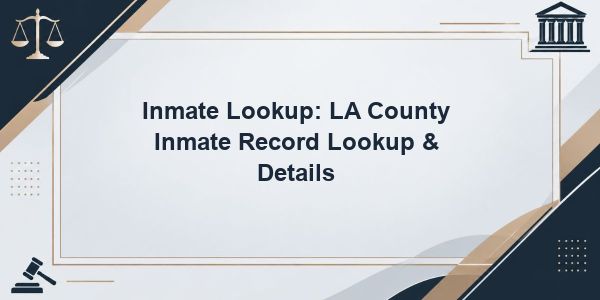 Inmate Lookup: LA County Inmate Record Lookup & Details