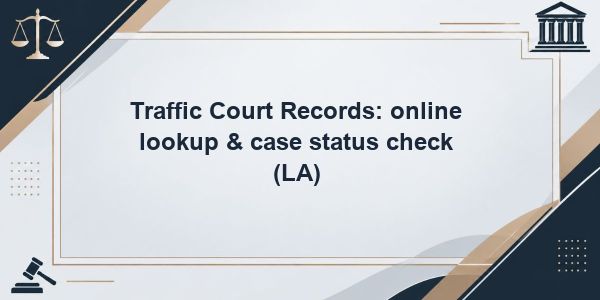 Traffic Court Records: online lookup & case status check (LA)