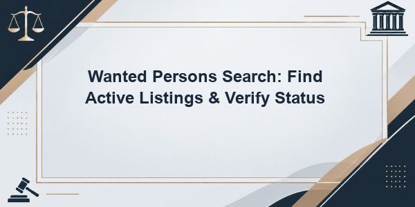 Wanted Persons Search: Find Active Listings & Verify Status
